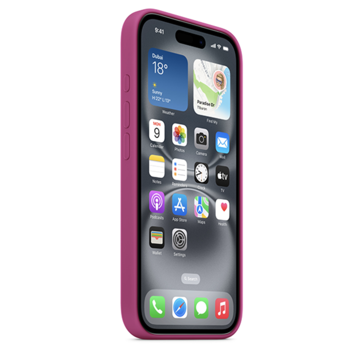 Чехол Original Sillicone Case MagSafe для iPhone 16 Plus, Fuchsia