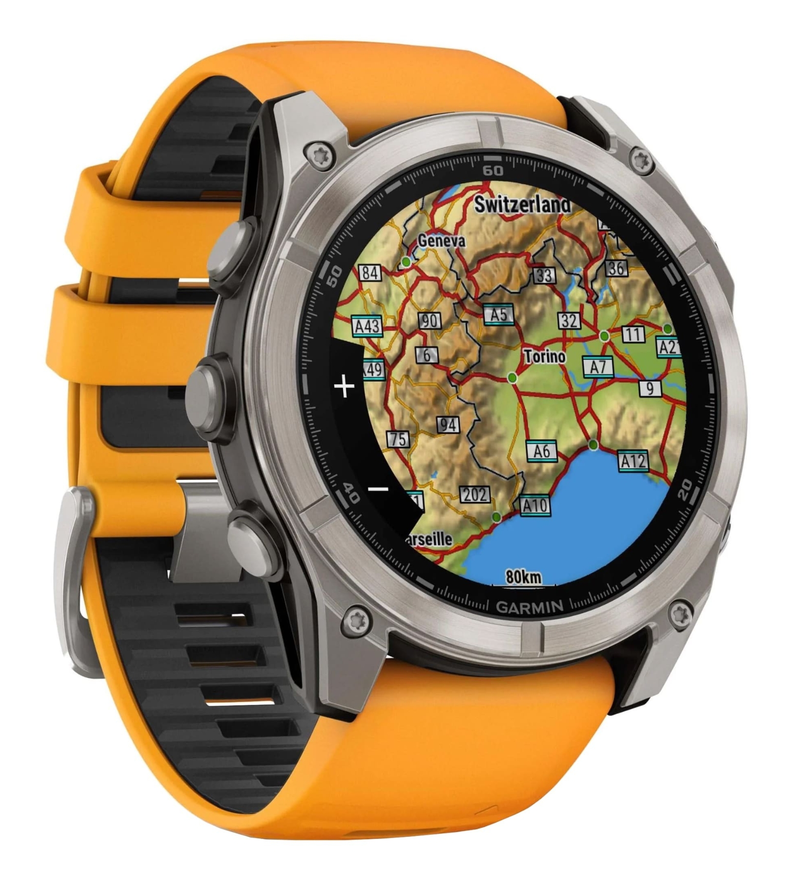 Умные часы Garmin Fenix 8, 51 мм, AMOLED, Sapphire Titanium with spark Orange/Graphite silicone band Умные часы Garmin Fenix 8, 51 мм, AMOLED, Sapphire Titanium with spark Orange/Graphite silicone band