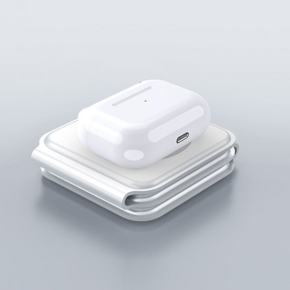 Беспроводное зарядное устройство WiWU M6 Wireless Charger Power Air 3 в 1, белый