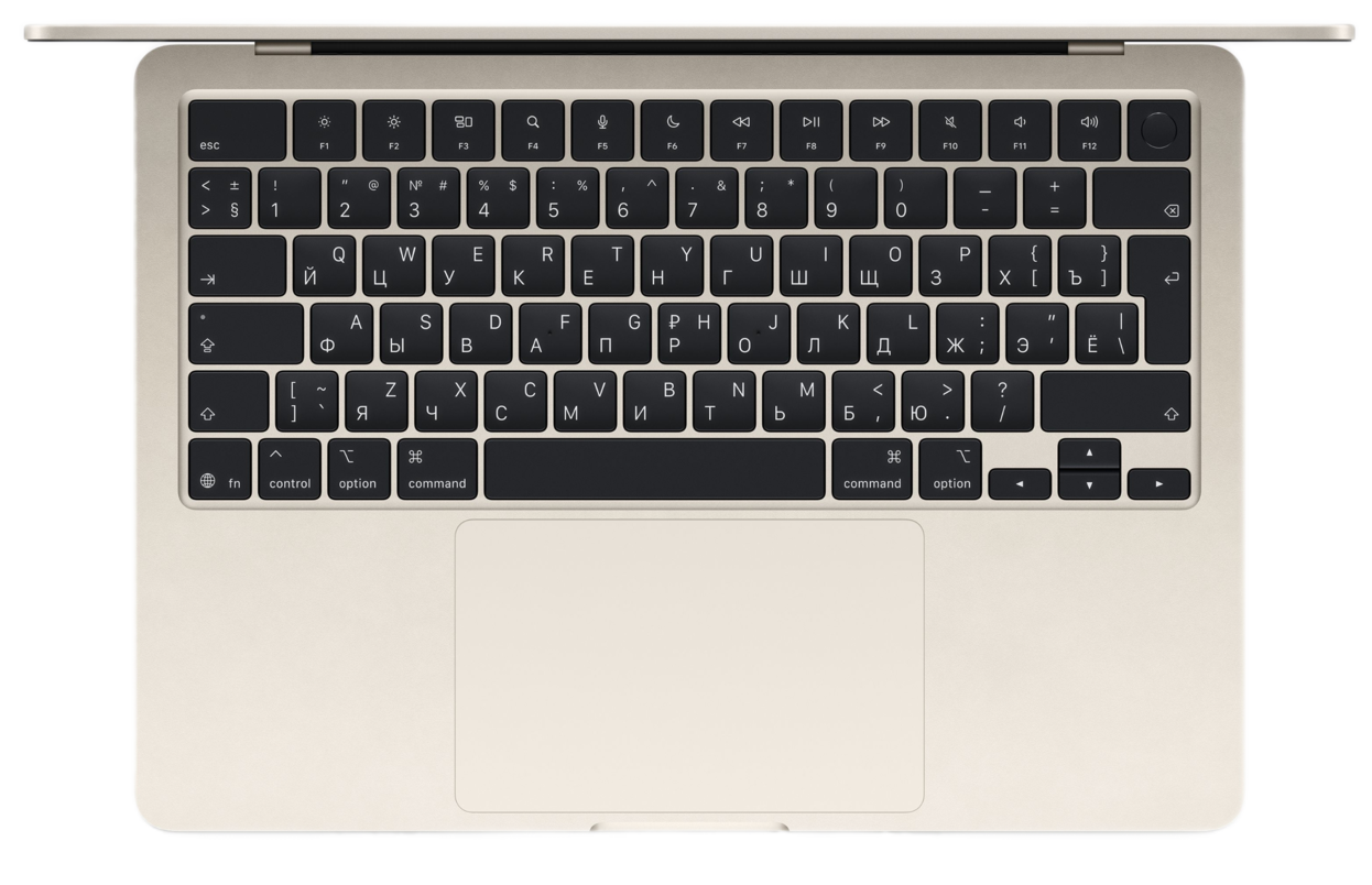 Ноутбук Apple MacBook Air 13" Starlight (Early 2026) MDHD4 (10C CPU/10C GPU/M5/24Гб/1Тб SSD)