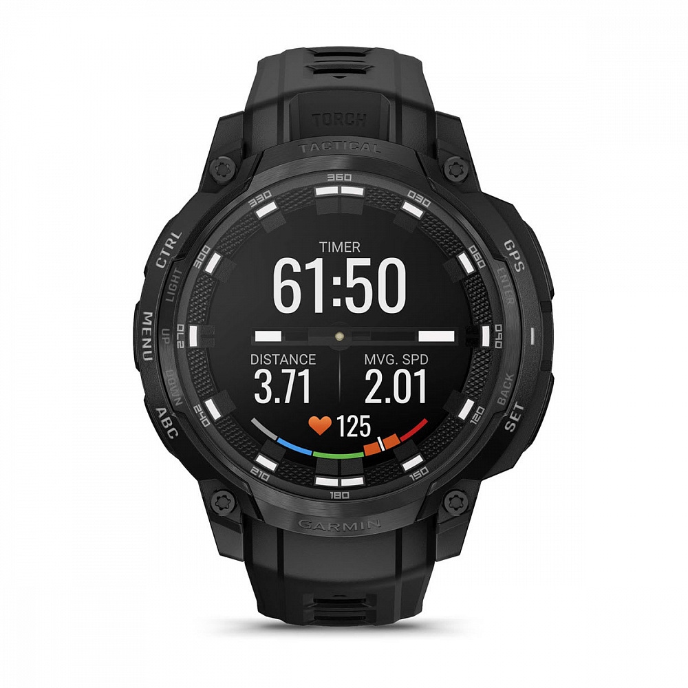 Умные часы Garmin Instinct Crossover Amoled Tactical Black with Black SIlicone HK