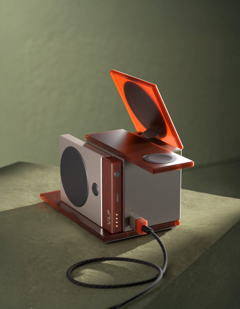 Комплект беспроводное зарядное устройство VLP NEO, Apple Watch, amber gray