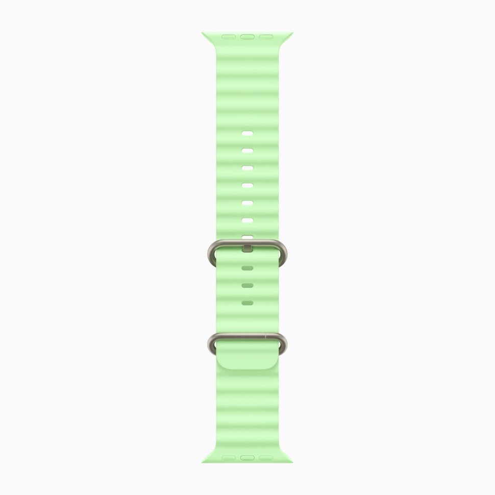 Apple Watch Ultra 3 GPS, 49 мм, корпус из бежевого титана, ремешок Ocean цвета Neon Green (MF1V4)
