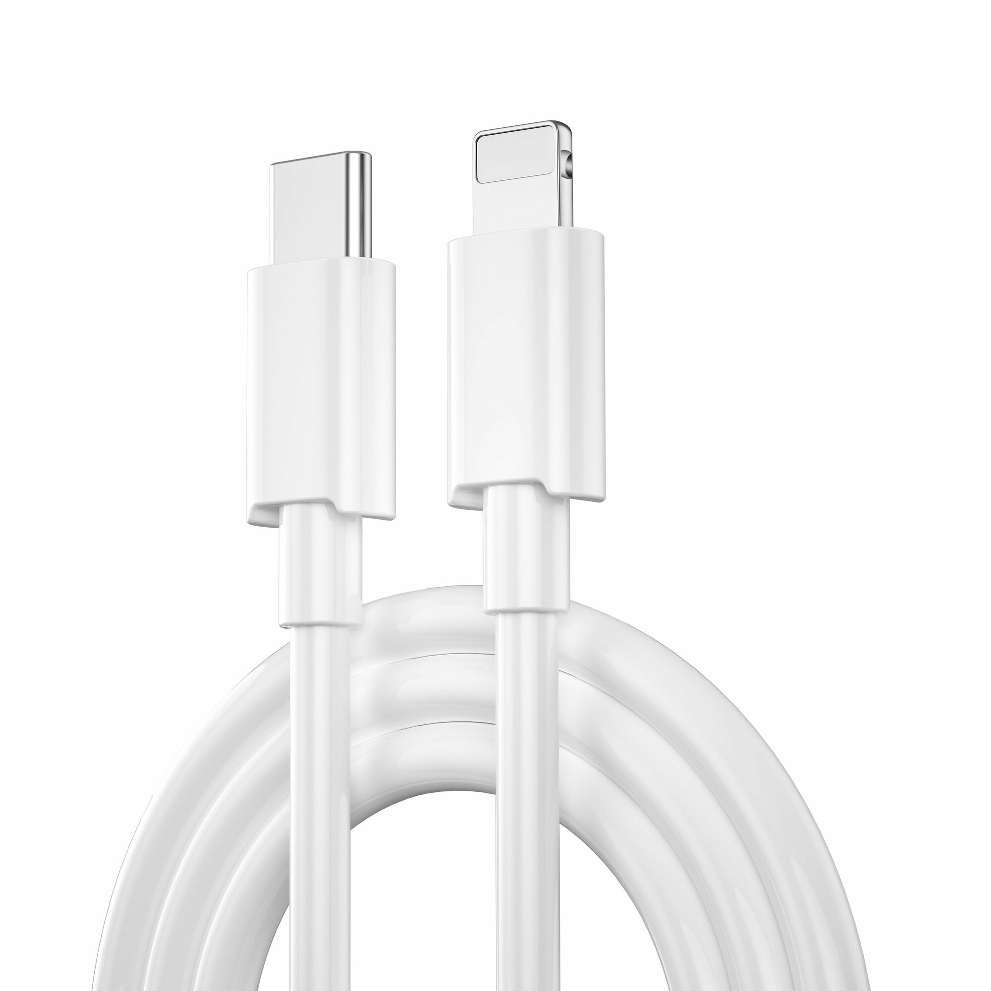 Сетевое зарядное устройство WiWU U006 USB-C 30W+кабель Type-C-Lightning белый