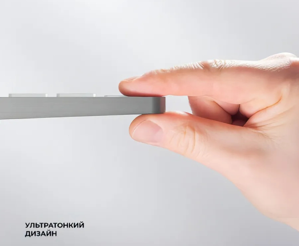 Беспроводная клавиатура Deppa Air Keyboard алюминий, белый Беспроводная клавиатура Deppa Air Keyboard алюминий, белый