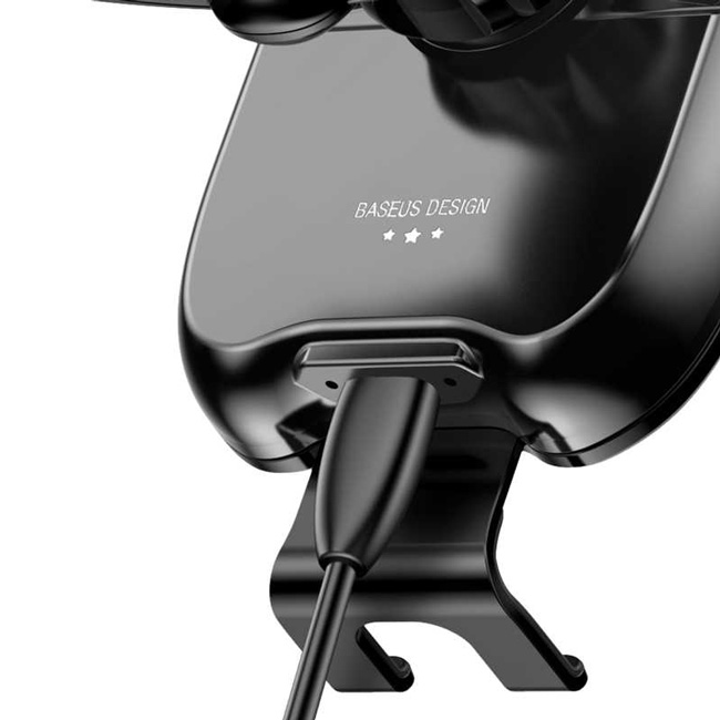 Автомобильный держатель + беспроводное ЗУ Baseus Smart Vehicle Car Mount Wireless Charger