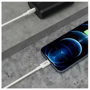 Кабель Hoco X56 New ice PD silicone charging data cable USB-C->Lightning, белый