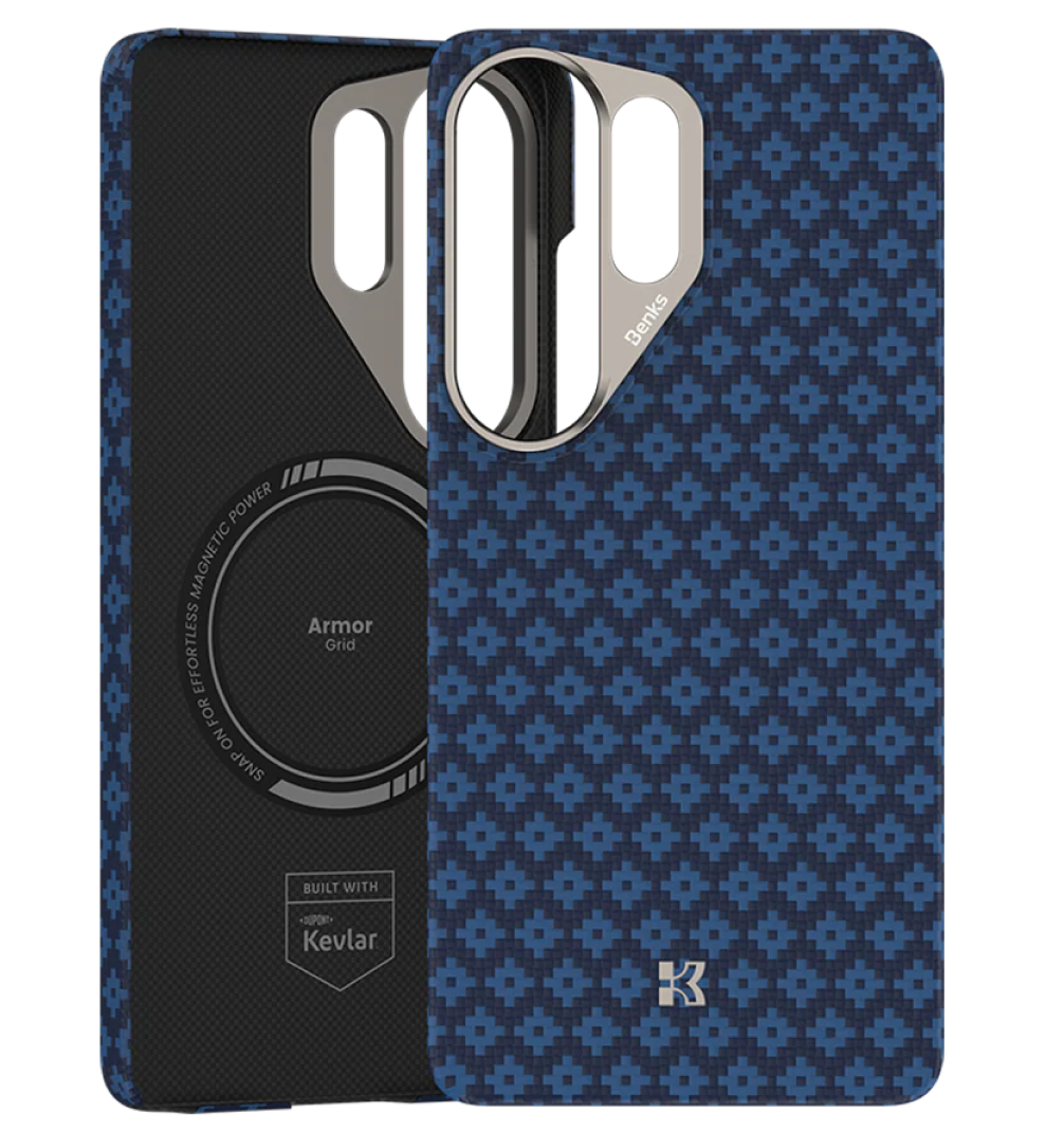Чехол BENKS ArmorAir ArmorGrid Phone case Built with Kevlar for Samsung S26 Ultra (Blue)