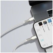 Кабель Baseus Cafule Series Metal Data Cable Type-C to Lightning PD 20W, белый