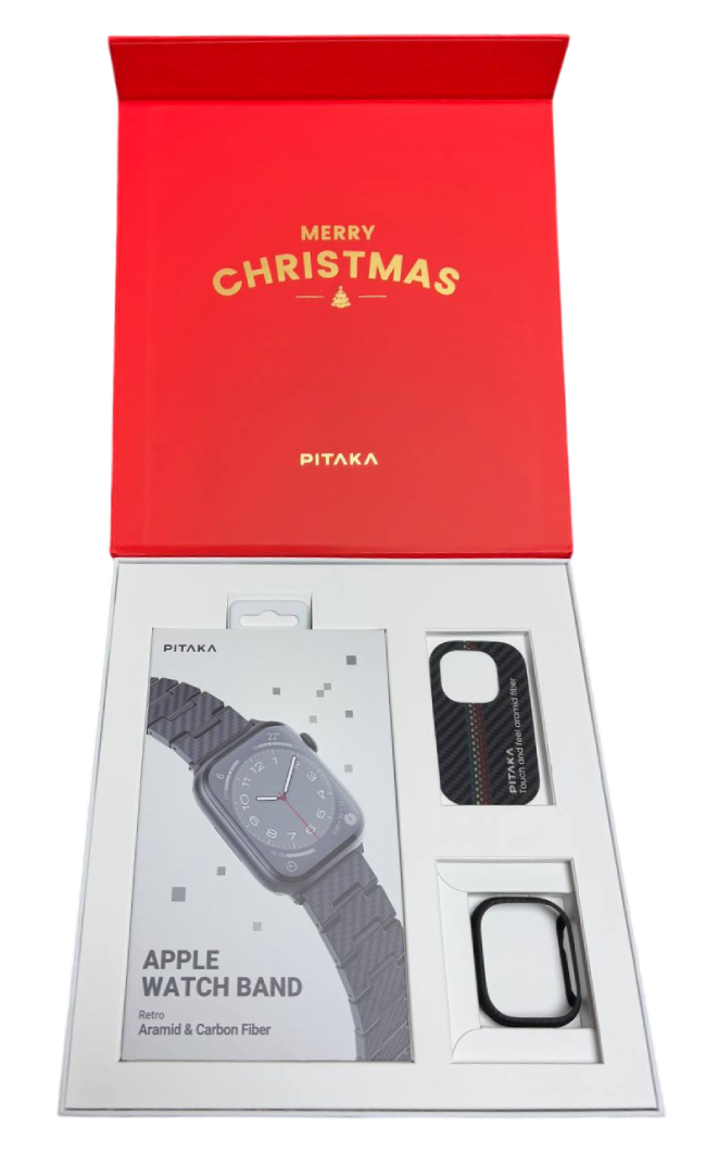 Комплект: браслет PITAKA Carbon Fiber серия Retro для Apple Watch 38/40/41/42/44/45/49 mm + чехол Pitaka для Apple Watch Ultra 49 mm Комплект: браслет PITAKA Carbon Fiber серия Retro для Apple Watch 38/40/41/42/44/45/49 mm + чехол Pitaka для Apple Watch Ultra 49 mm