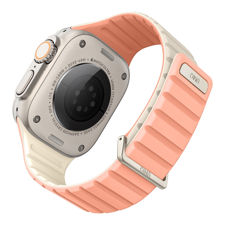 Ремешок Uniq для Apple Watch 49/46/45/44 mm Revix EVO reversible Magnetic Crepe Pink/Ivory