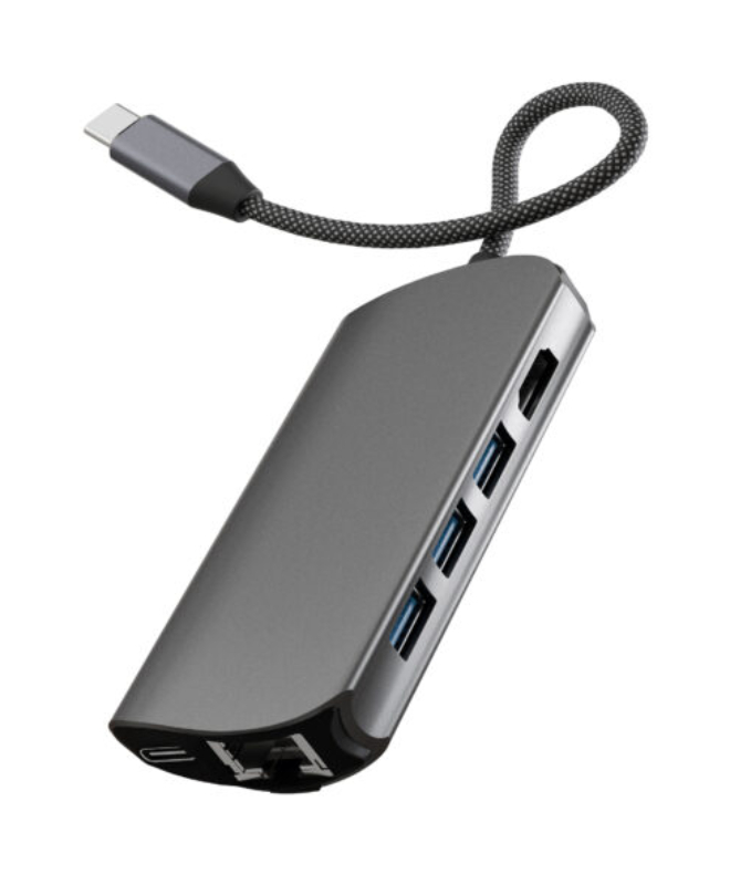 Адаптер "vlp" Infinity USB-C Hub 8 в 1, графит