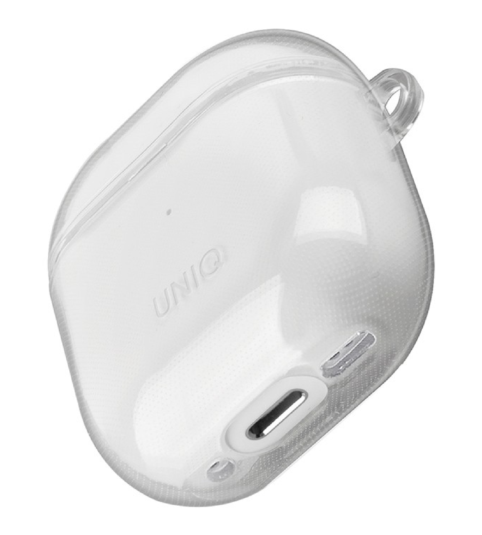 Кейс Uniq для Airpods 4 чехол Glase TPU case with carabin Clear