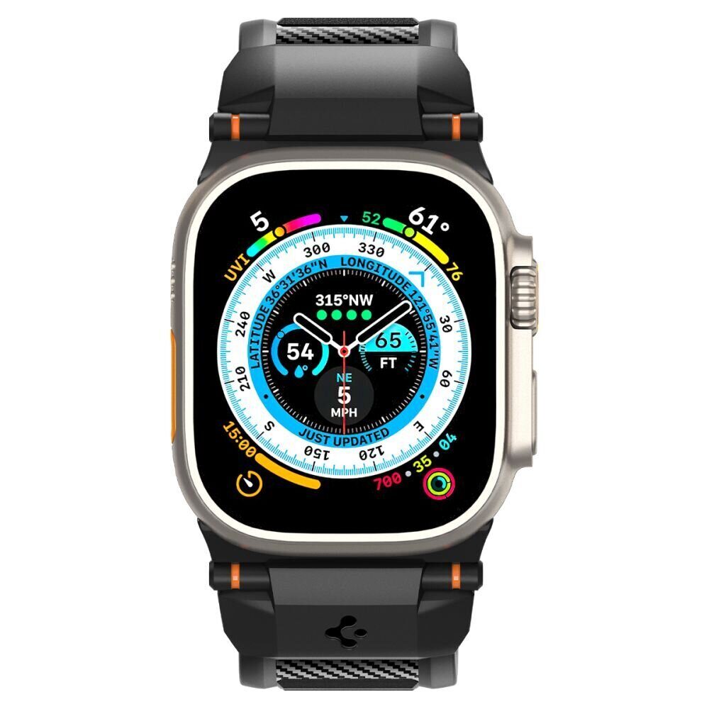 Ремешок SPIGEN RUGGED ULTRA BAND для APPLE WATCH 4 / 5 / 6 / 7 / 8 / 9 / SE / ULTRA 1 / 2 (42 / 44 / 45 / 49 MM) Matte Black