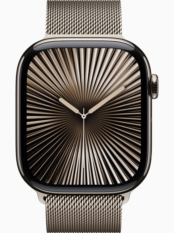 Apple Watch Series 10 GPS 46 mm, Natural Titanium Case with Stainless Steel Milanese Loop M/L (MWYC3) Apple Watch Series 10 GPS 46 mm, Natural Titanium Case with Stainless Steel Milanese Loop M/L (MWYC3)