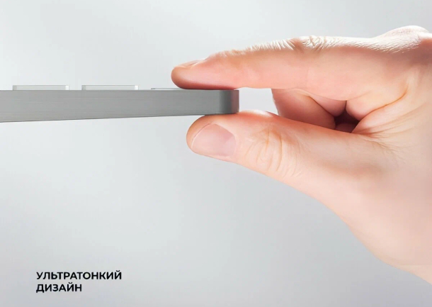 Беспроводная клавиатура c цифровым блоком Deppa Max Keyboard алюминий, белый Беспроводная клавиатура c цифровым блоком Deppa Max Keyboard алюминий, белый