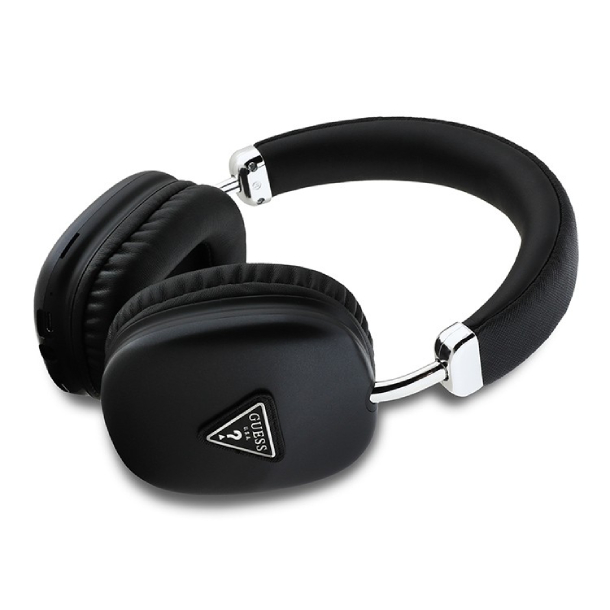 Беспроводные накладные наушники Guess Bluetooth Headphones PU Saffiano Triangle Metal Logo Black