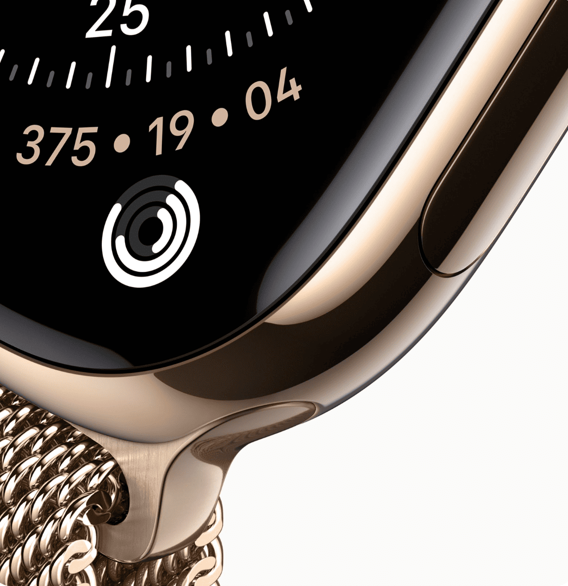 Apple Watch Series 11 GPS 46mm, Gold Titanium Case Gold Milanese Loop M/L (MFD84)
