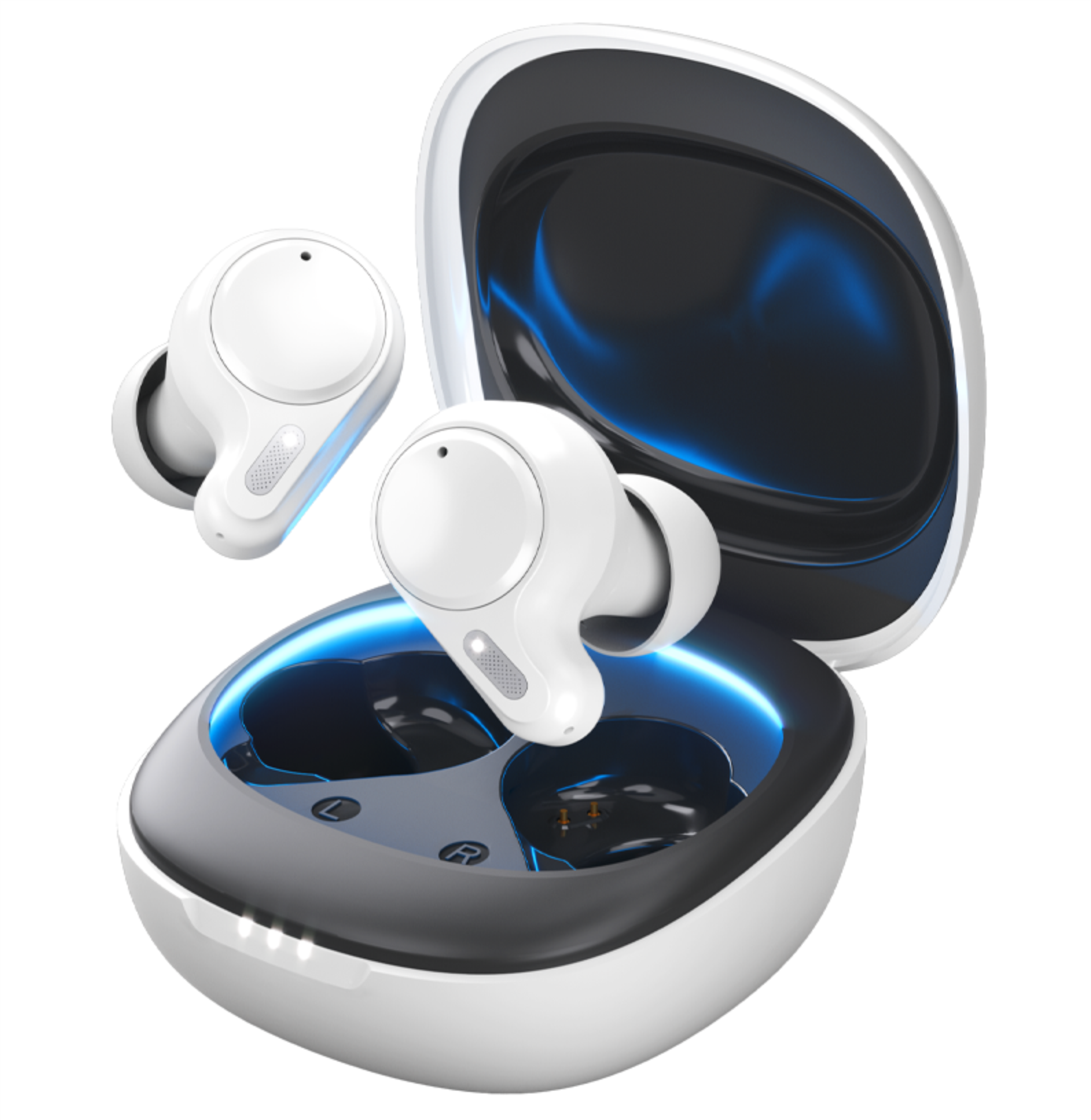 Беспроводные наушники с микрофоном Deppa Air Ultra, TWS, BT 5.1, 500 мАч, IPX4, белый