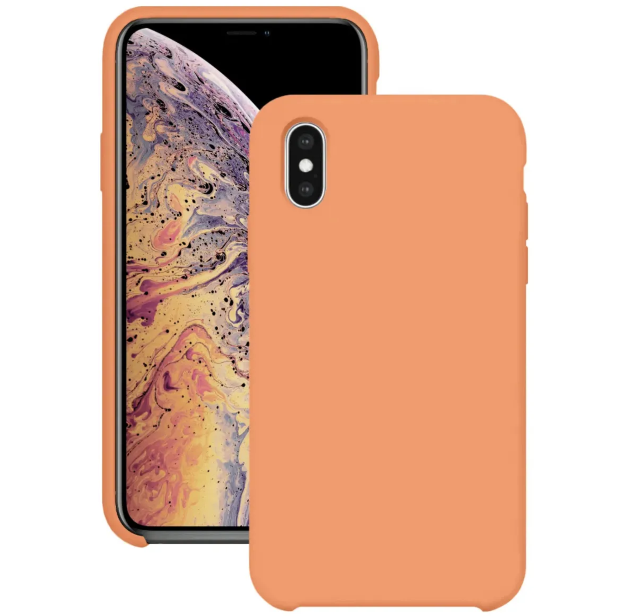 Чехол Hoco Silicone Case для iPhone X/XS, морковный