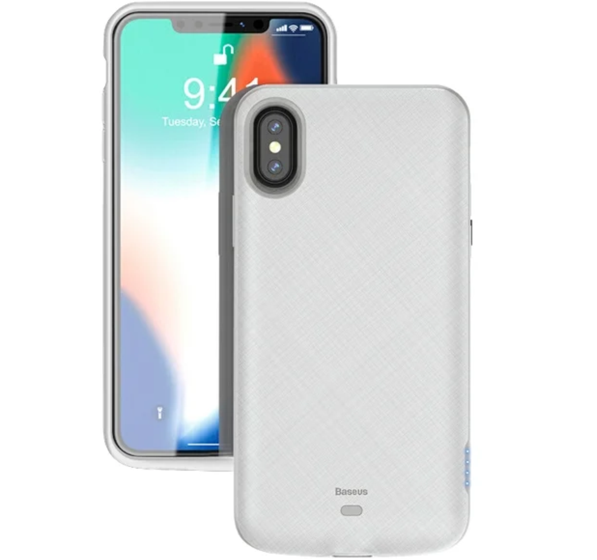Чехол аккумулятор Baseus для iPhone X/Xs 4000 mAh White