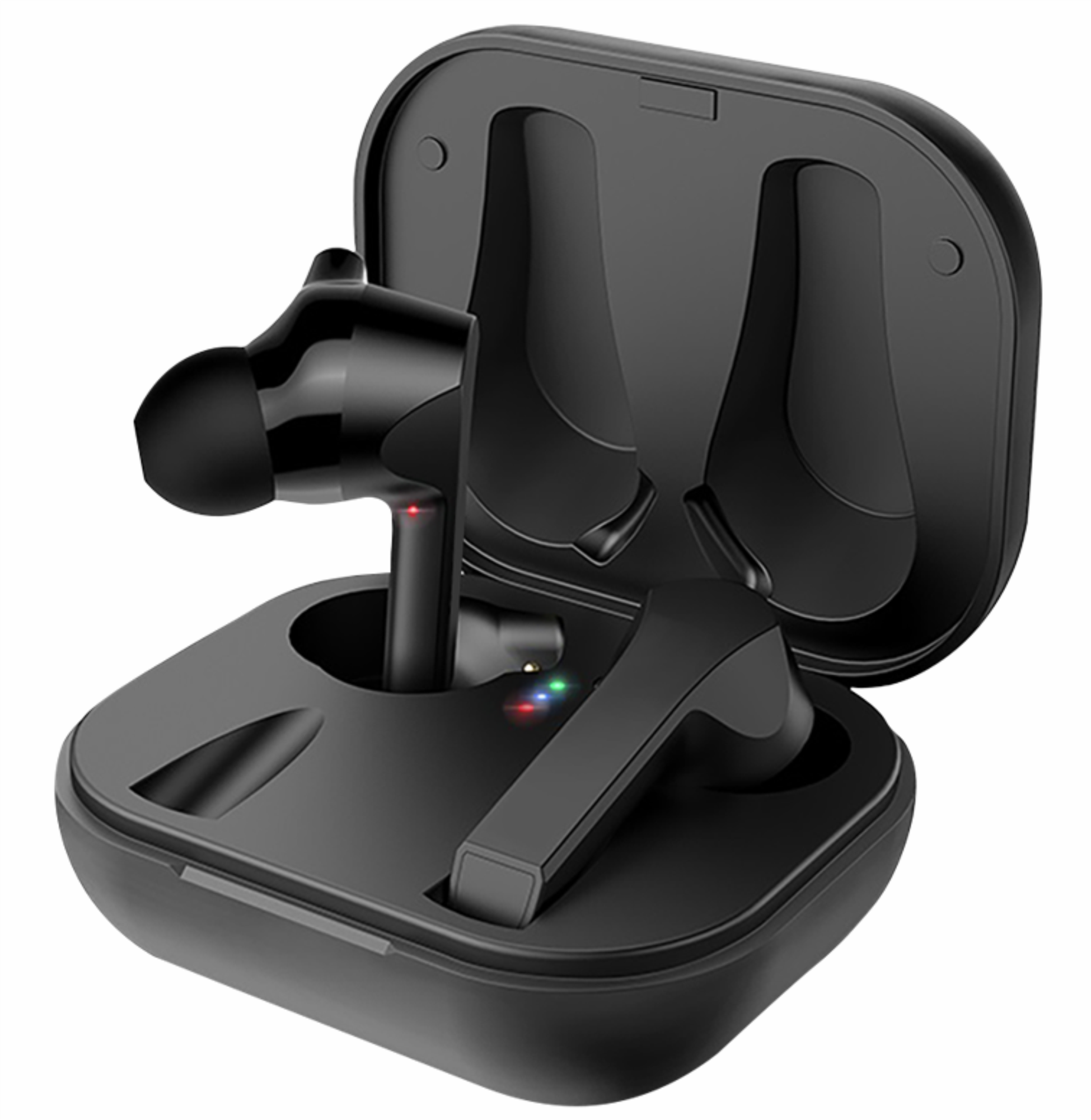 Беспроводные наушники с микрофоном Deppa Air Buds, TWS, BT 5.1, зарядный футляр 400 мАч, беспроводная зарядка