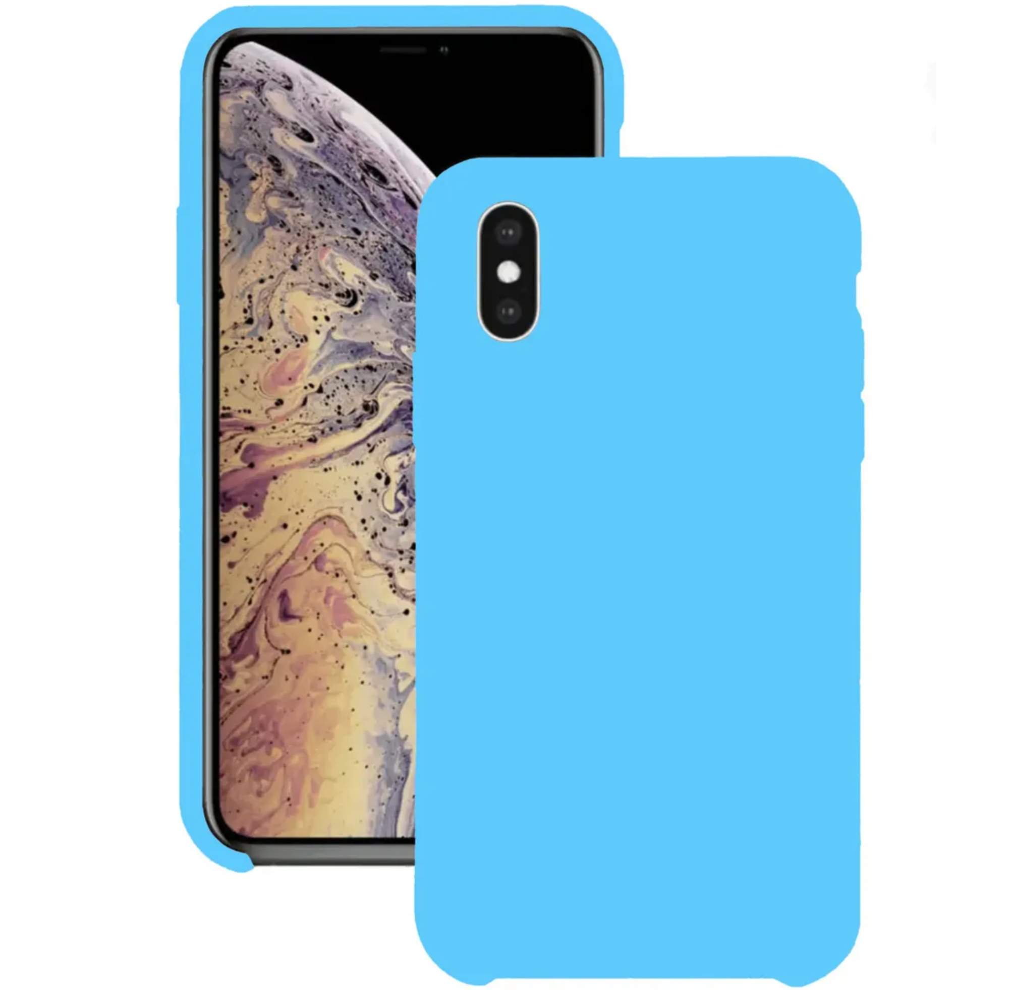Чехол Hoco Silicone Case для iPhone X/XS, голубой